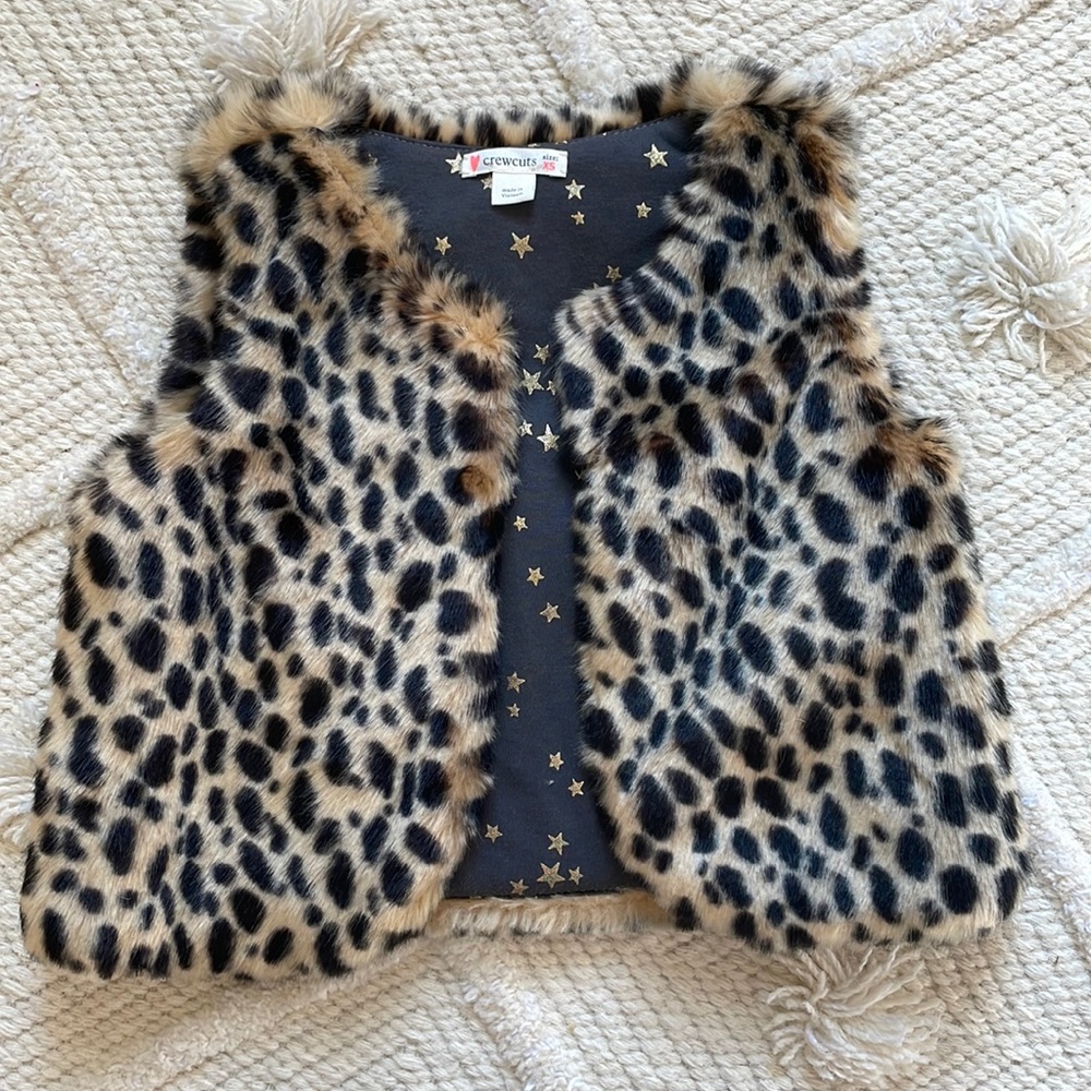 Toddler girls fur vest XS Crewcuts brand
